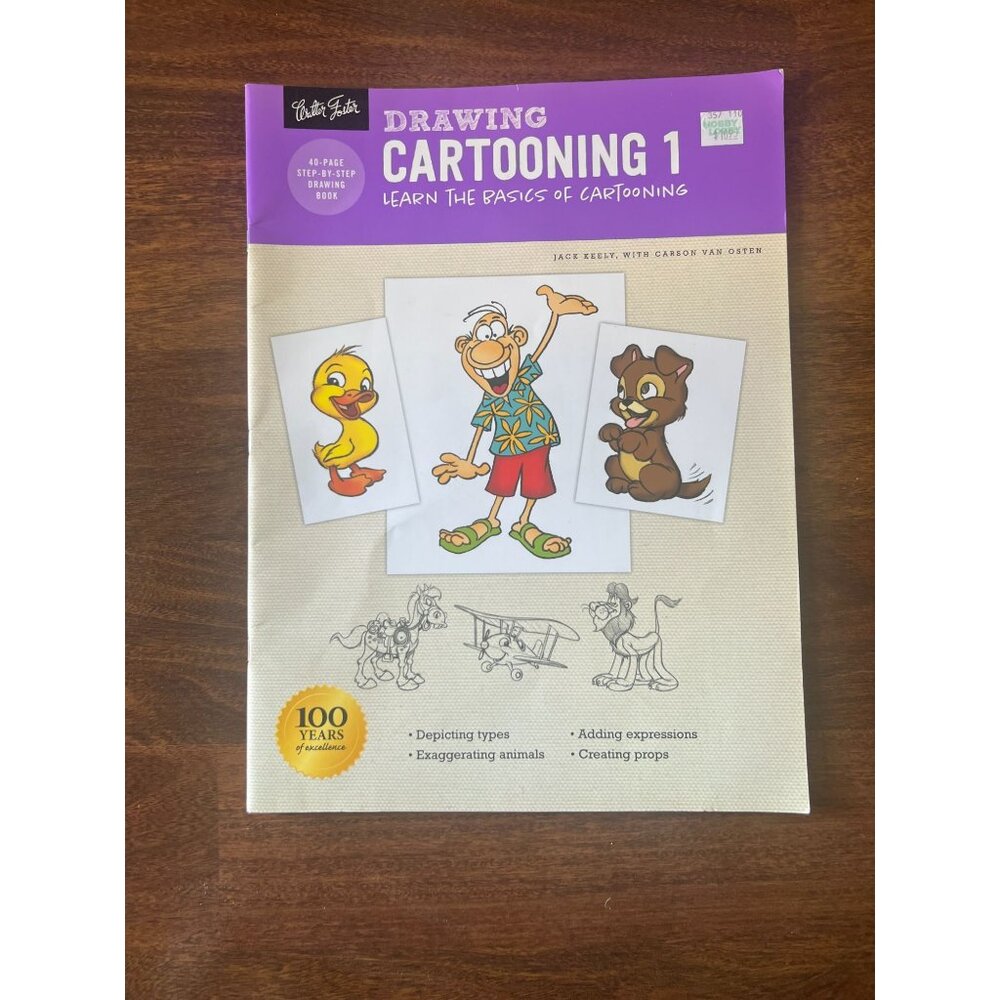 Drawing Cartooning 1 by Jack Keely Learn Basics of Cartooning Walter Foster Book